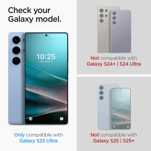 Spigen Galaxy S25 Ultra Screen Protector – Glas.tR EZ Fit HD (2 Pack)